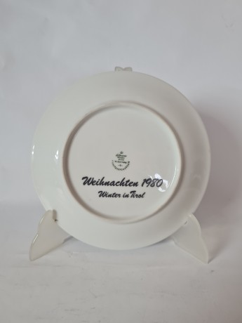 Seltmann Weiden Декоративная тарелка "Рождество 1980. Зима в Тироле", 19,5 см, 1980г., Германия