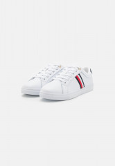 Tommy Hilfiger ESSENTIAL WEBBING CUPSOLE Trainers white ESSENTIAL WEBBING CUPSOLE — Кроссовки белый