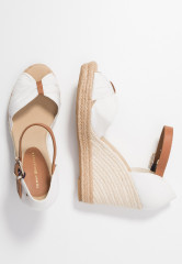 Tommy Hilfiger BASIC OPEN TOE WEDGE Platform sandals ivory BASIC OPEN TOE WEDGE Босоножки на платформе слоновая кость