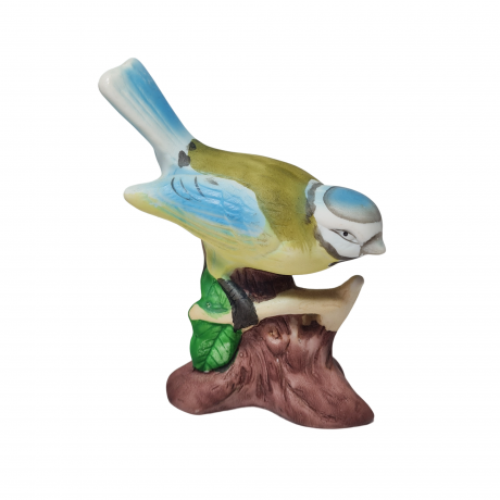 Фигурка декоративная винтажная фарфоровая "Птица на ветке", 9,5 x 7 см, Тайвань, 1960-70гг.