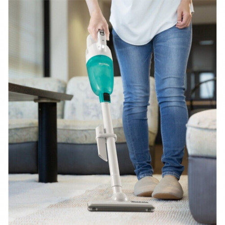 Makita Makita Akku-Hand-und Stielstaubsauger CL117FDX4 weiss/grun LED-Beleuchtung 0,65 L inkl. Akku, 3 Stufen, 29,00 W, Burstenloser Motor, Li-ion Technologie und 3 Saugstufen, LED-Licht  Беспроводной ручной пылесос Makita CL117FDX4, бело-зеленая светодио