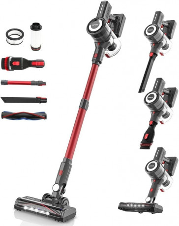 DIYUTO DIYUTO Akku-Hand-und Stielstaubsauger Ideal fur Hartboden, Teppiche, Tierhaare, 350,00 W, beutellos, 33kPa Saugleistung, 60Min Laufzeit, 6-Stufen-Filtration leicht  leise  Беспроводной ручной пылесос DIYUTO, идеально подходящий для твердых полов, к