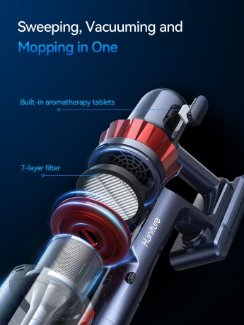 Honiture Honiture Akku-Hand-und Stielstaubsauger, 33kpa Akku StaubsaugerTouchscreen, Anti-Tangle-Staubsauger, Kantenreinigung, 1.5L, Aromatherapie-Design  Беспроводной ручной пылесос Honiture, беспроводной пылесос 33 кПа, сенсорный экран, пылесос с защито