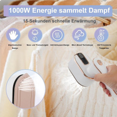 FeelGlad FeelGlad Reisebugeleisen Mikro-Dampfbugeleisen, Reisedampfer fur Kleidung, tragbares Mini Lila FeelGlad Travel Iron Микро-паровой утюг, отпариватель для одежды, портативный мини-утюг