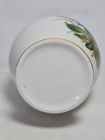 Ваза винтажная Lorenz Bavaria с яркими цветами, фарфор, 16,5 x 8 см, Германия, 1960-70гг.