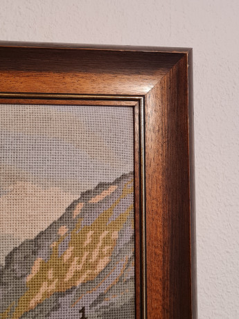 Картина винтажная с изображением пейзажа Шварцвальда, гобелен, 99 x 54,5 см, Германия, 1960-70гг.