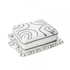 Gmundner Keramik Gmundner Keramik Graugeflammt Butterdose 125 g Масленка Gmundner керамическая серая с пламенем 125 г