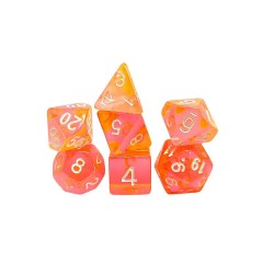 dice4friends 7-teiliges RPG Wurfelset Transparent: Coral Набор игральных костей RPG из 7 предметов Прозрачный: Коралловый