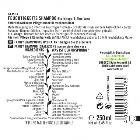 Sante Family Feuchtigskeits Shampoo Mango & Aloe Vera 950ml  Семейный увлажняющий шампунь манго и алоэ вера 950мл