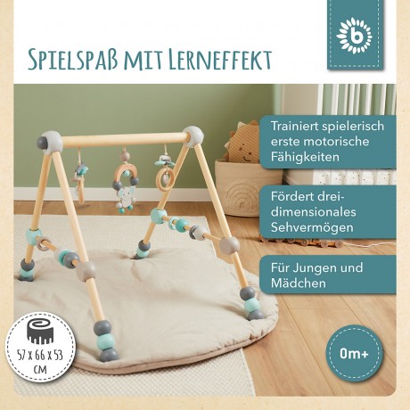 bieco Spieltrapez Spielbogen fur Babys Hohenverstellbar aus Holz Activity Center Baby Spielbogen Игровая арка-трапеция для малышей Деревянный игровой центр с регулируемой высотой Детская арка