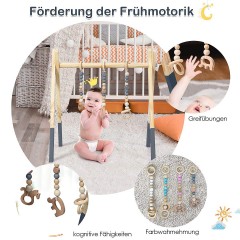 COSTWAY® Spielbogen mit 3 abnehmbaren Kinderspielzeugen Игровая арка с 3 съемными детскими игрушками