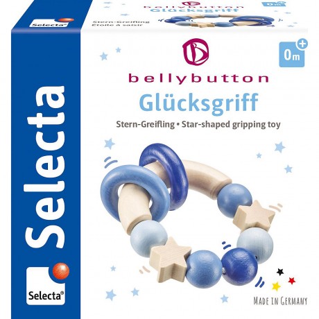 Selecta bellybutton Greifling Glucksgriff blau пупок ручка игрушка счастливая хватка синий
