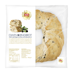 REWE Feine Welt Круглый хлеб Ringbrot с оливками 500г