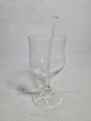 Набор бокалов винтажных Schott Zweisel / Glas Boutique с ложками, заводская упаковка, стекло, 3 шт., Германия, 13 см, 1970-80гг.