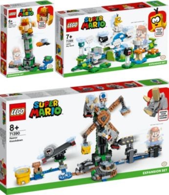 LEGO Super Mario 3er Set: 71388 Kippturm mit Sumo-Bruder-Boss - Erweiterungsset + 71389 Lakitus Wolkenwelt - Erweiterungsset + 71390 Reznors Absturz - Erweiterungsset Набор Super Mario из 3 штук: 71388 Наклоняющаяся башня с набором расширения Sumo Brother