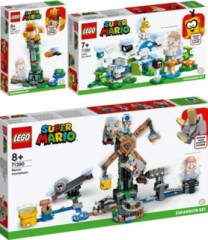 LEGO Super Mario 3er Set: 71388 Kippturm mit Sumo-Bruder-Boss - Erweiterungsset + 71389 Lakitus Wolkenwelt - Erweiterungsset + 71390 Reznors Absturz - Erweiterungsset Набор Super Mario из 3 штук: 71388 Наклоняющаяся башня с набором расширения Sumo Brother