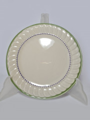 Zeller Keramik Винтажная тарелка с фактурным краем и зеленым ободком, 17,5см, Германия, 1960-70гг.