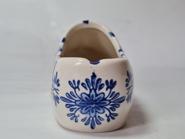 Laddrah Amsterdam Башмачок, белый фарфор с синим рисунком, ручная роспись, 15 x 7 см, Голландия, 1960-70гг.