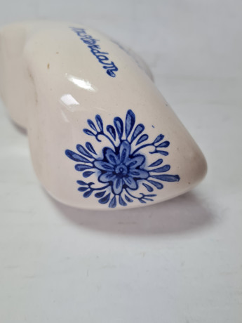 Laddrah Amsterdam Башмачок, белый фарфор с синим рисунком, ручная роспись, 15 x 7 см, Голландия, 1960-70гг.