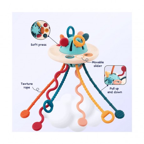 frler frler Sensorik Montessori Spielzeug Silikon Fidget Pop Silikon UFO Zugschnur Lernspiele fur Kinder Frler Сенсорные игрушки Монтессори Силиконовые игрушки Fidget Pop Силиконовые НЛО Pull Cord Развивающие игры для детей