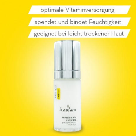JEAN D'ARCEL emulsion vita extra fin PRESTIGE Gesichtsemulsion fur eine optimale Vitaminversorgung der Haut  emulsion vita extra fin PRESTIGE эмульсия для лица для оптимального снабжения кожи витаминами