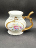 Кружка винтажная JDME Czechoslovakia 78 er с ручкой, цветочный декор с позолотой, фарфор, 17 х 11 см, Чехословакия, 1960-70гг.