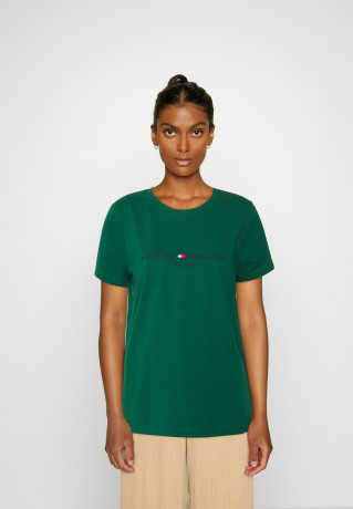 Tommy Hilfiger REGULAR TEE  Print T-shirt prep green REGULAR TEE Футболка с принтом подготовка зеленый