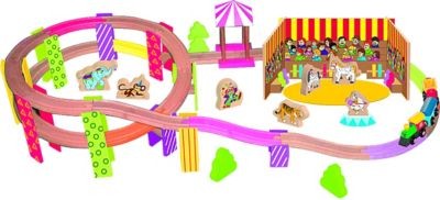 Woodyland Holzspielzeug Eisenbahn-Set Zirkus Цирк из деревянных игрушечных поездов