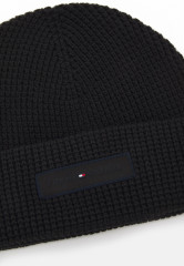 Tommy Hilfiger BUSINESS BEANIE UNISEX Beanie black БИЗНЕС ШАПКА УНИСЕКС Шапочка черный