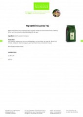 Krauterhaus Sanct Bernhardt Peppermint Leaves Tea, 250 г