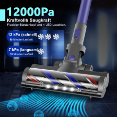 OKWISH OKWISH Akku-Handstaubsauger Handstaubsauger Autostaubsauger Staubsauger Bodenstaubsauger Kabellos, 2 in 1 12000Pa 13200mA-Akku fur Wohnungen Auto + LED Licht  Беспроводной ручной пылесос OKWISH, ручной пылесос, автомобильный пылесос, пылесос для по