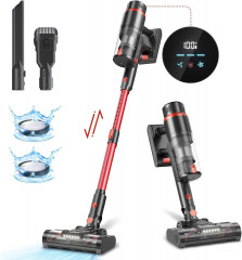 PRETTYCARE PRETTYCARE Akku-Hand-und Stielstaubsauger, 420,00 W, Beutellos, 33000Pa/420W kabelloser Staubsauger Touchscreen Bis zu 55 Min Laufzeit  Беспроводной ручной пылесос PRETTYCARE, 420,00 Вт, без мешка, беспроводной пылесос 33000 Па/420 Вт с сенсорн