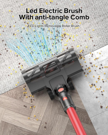 PRETTYCARE PRETTYCARE Akku-Hand-und Stielstaubsauger, 420,00 W, Beutellos, 33000Pa/420W kabelloser Staubsauger Touchscreen Bis zu 55 Min Laufzeit  Беспроводной ручной пылесос PRETTYCARE, 420,00 Вт, без мешка, беспроводной пылесос 33000 Па/420 Вт с сенсорн