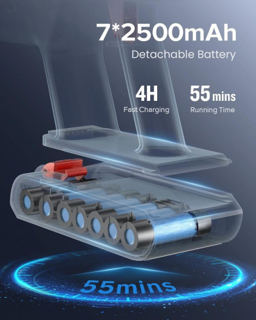 PRETTYCARE PRETTYCARE Akku-Hand-und Stielstaubsauger, 420,00 W, Beutellos, 33000Pa/420W kabelloser Staubsauger Touchscreen Bis zu 55 Min Laufzeit  Беспроводной ручной пылесос PRETTYCARE, 420,00 Вт, без мешка, беспроводной пылесос 33000 Па/420 Вт с сенсорн