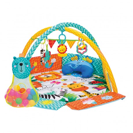 kikka boo Spielbogen Colorfun Krabbeldecke Ballebad Hangespielzeuge 30 Spielballe Spielbogen Игровая арка Colorfun Коврик для ползания Ballebad Подвесные игрушки 30 игровых мячей Игровая арка