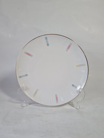 Чайное трио винтажное Winterling Roslau Bavaria, белый фарфор с разноцветным узором и позолотой, 10 x 6,5 см / 14,5 см / 19,5 см, Германия, 1960-70гг.