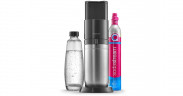 SodaStream SodaStream Wassersprudler Duo Titan Starter-Set schwarz, inkl. Glasflasche, CO?-Zylinder  schwarz Стартовый набор для приготовления газировки SodaStream Duo Titan, черный, включая стеклянную бутылку и баллон с CO2.