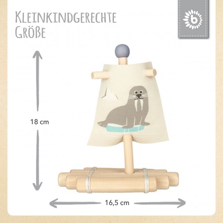 bieco Kinder Boot Spielzeug Holz 20x18 cm Badewannenspielzeug Wasserspielzeug Badespass Badespielzeug Детская игрушка-лодочка из дерева 20x18 см