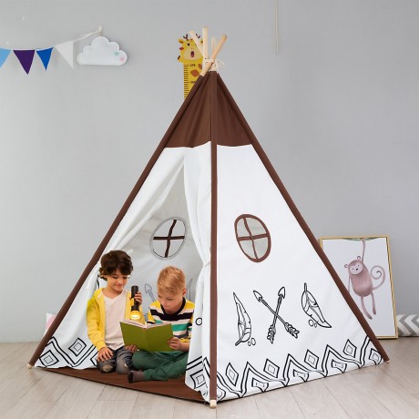 Arkmiido® Kinderzelt Tipi klappbares Spielzelt Детская палатка вигвам складная игровая палатка