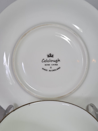 Чайная пара винтажная Colclough Bone / England, костяной фарфор, изображение фото со свадьбы Принца Эндрю и Сары Фергюсон, Англия, 1986г.