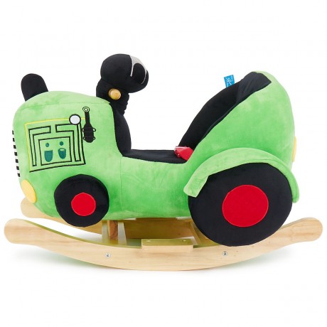 bieco Schaukelpferd Plusch Traktor Schaukeltier 60 cm Baby Wippe Holz Spielzeug ab 9 M Schaukeltiere Лошадка-качалка Плюшевый трактор Животное-качалка 60 см Детская качалка Деревянная игрушка от 9 м Животные-качалки
