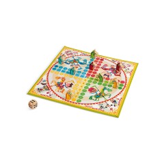 Janod Rauswurf-Spiel\/ Ludo-Spiel Carrousel Kicking Game / Ludo Game Carrousel