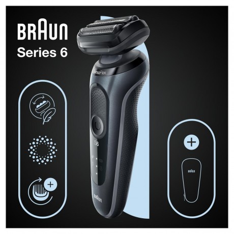 Braun Elektrischer Rasierer fur Manner quot;Series 6 60-N1000squot; in Grau  Электробритва мужская "Series 6 60-N1000s" в сером