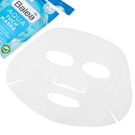 Balea Tuchmaske Aqua Балеа Увлажняющая Маска для лица увлажняющая с экстрактом водорослей, маслами авокадо и миндаля, для усталой кожи, 5 шт. 