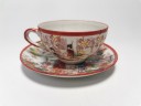 Japan porcelain, Винтажная Чайная пара "Гейши", ручная роспись, японский фарфор, 1950г.