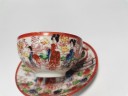 Japan porcelain, Винтажная Чайная пара "Гейши", ручная роспись, японский фарфор, 1950г.