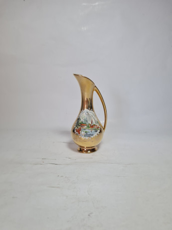 Ваза-кувшин винтажная Eigl Austria с изображением Зеефельда (Тироль), фарфор, 13 см, Австрия, 1970-80гг.