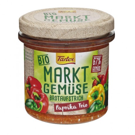 Tartex Bio Marktgemuse Brotaufstrich Paprika Trio 135 г