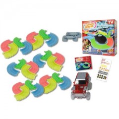 FANTASTIC TRACKS Rennstrecke mit Auto 220 Teile Autorennbahnsets Гоночная трасса с автомобилем 220 шт. Наборы гоночных трасс для автомобилей