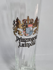 Немецкий пивной бокал винтажный Prinzregent Luitpold / Rastal, стекло, 0.5 л, 25 см, Германия, 1980-90гг.